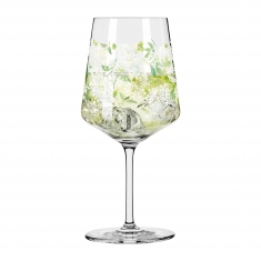 Ritzenhoff Celebration Deluxe White Wine Glass Stripes 2-Pack 40 CL - Wine Glasses Crystal Glass Clear - 6141002