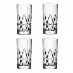 Peak Double Old Fashioned Whiskey Glass 34 cl, 4-Pack - Orrefors @  RoyalDesign