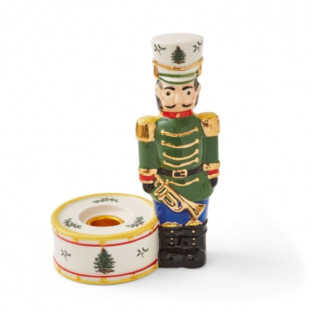 Christmas Tree Nutcracker Candle Green