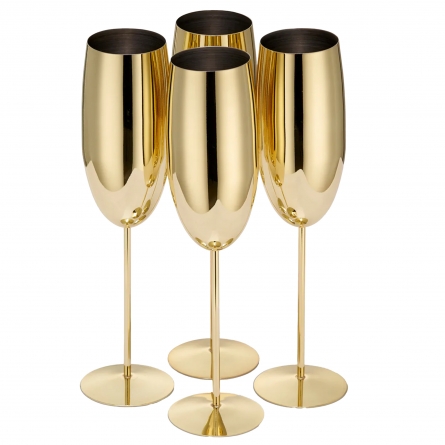 Champagneflöjt Guld 28,5cl, 4-pack