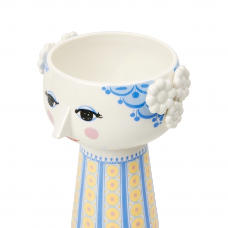 Eva Vase Blau, H 18,5cm