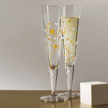 Goldnacht Champagne Glass Celebrate Love 20cl, 2-pack