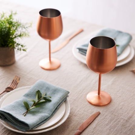 Wine Glass Matte Rose Gold 50cl, 4-pack