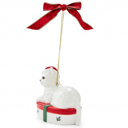 Christmas Tree Ornament, Giftbox Kitten