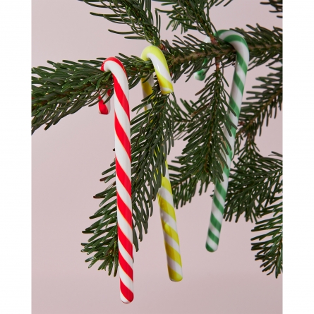 Polka Candy Cane White/Green, 17cm