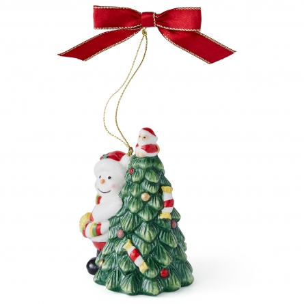 Christmas Tree Ornament, Hugging Snowman