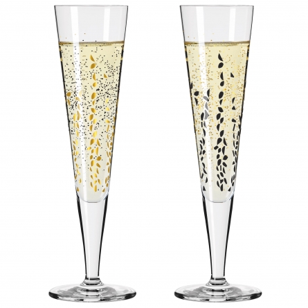 Goldnacht Champagneglas Guldflarn 20cl, 2-pack