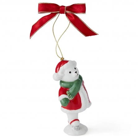 Christmas Tree Ornament Skating Teddy Bear