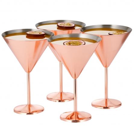 Martini/Cocktailglas Roséguld 46cl, 4-pack