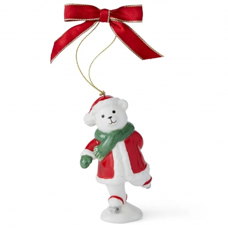 Christmas Tree Ornament Skating Teddy Bear