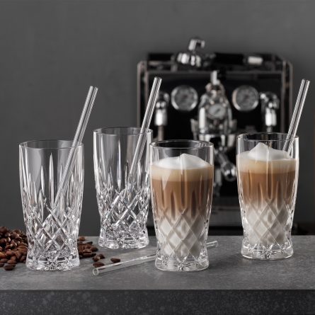 Noblesse Latteglas & Sugrör 35cl, 4-pack