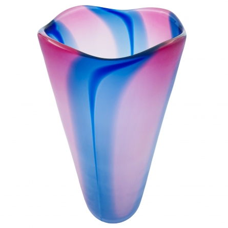 Soft Frost Vase, Magenta/Blue