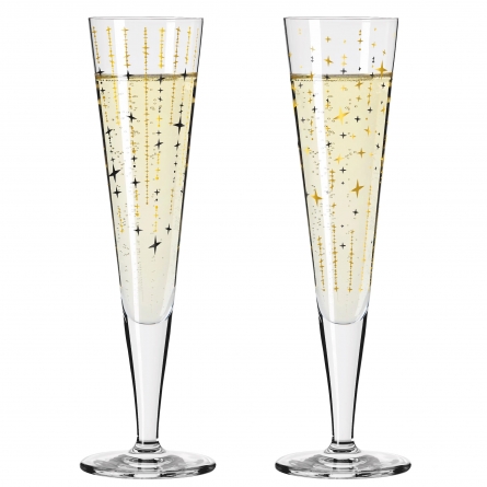 Goldnacht Champagne Glass Starfall 20cl, 2-pack