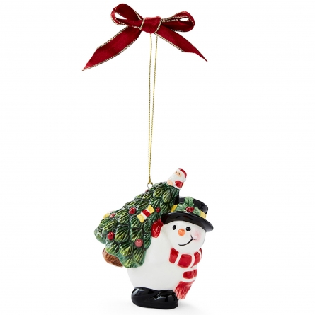 Christmas Tree Ornament, Snowman & Fir Tree