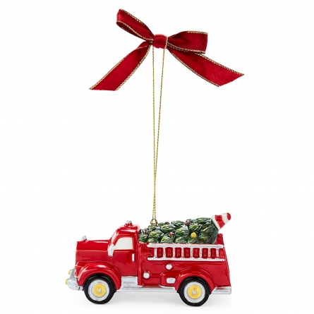 Christmas Tree Ornament, Fire Truck & Tree