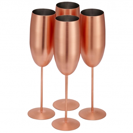 Champagneflöjt Matt Roséguld 28,5cl, 4-pack