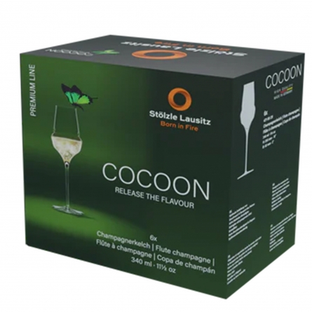 Cocoon Champagne Glass 34cl, 6-pack