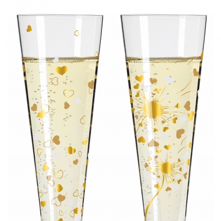 Goldnacht Champagne Glass Celebrate Love 20cl, 2-pack