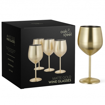 Wine Glass Matte Gold 50cl, 4-pack