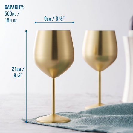 Wine Glass Matte Gold 50cl, 4-pack