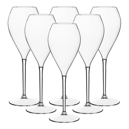 Lounge Plast Champagneglas 24cl, 6-pack