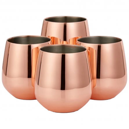 Tumbler & Straw 35cl, Rose Gold, 4-pack