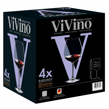 Vivino Wein Glass Burgundy 70cl, 4-pack