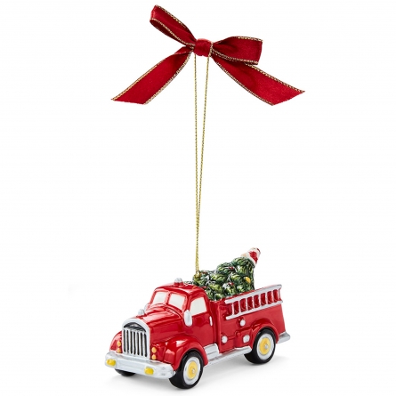 Christmas Tree Ornament, Fire Truck & Tree