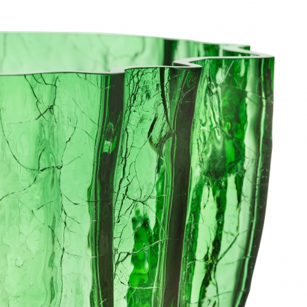 Crackle Vase Green, H 17,5cm