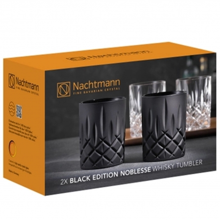 Noblesse Whisky Glass Black 29,5cl, 2-pack