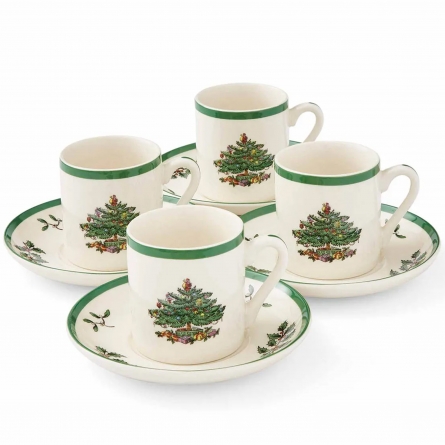 Spode Christmas Espresso, 4-pack