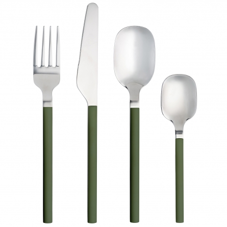 Confetti Cutlery Set Olive, 16 pieces