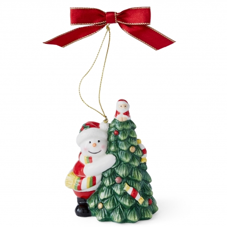 Christmas Tree Ornament, Hugging Snowman