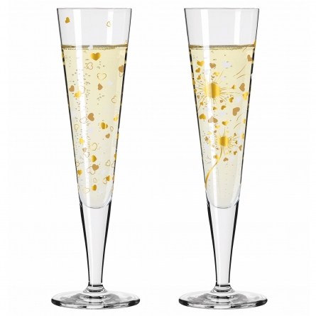 Goldnacht Champagne Glass Celebrate Love 20cl, 2-pack